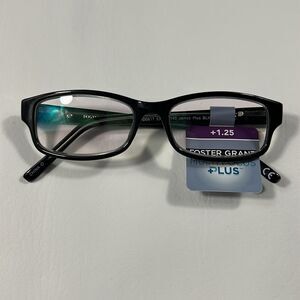 Foster Grant - Multi Focus Plus Black and Grey Reading Glasses - 1.25